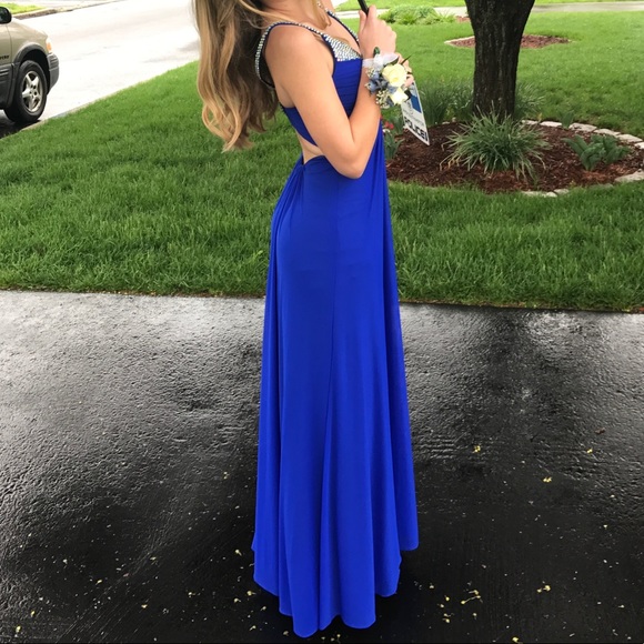 Royal Blue Jovani Prom Dress - Picture 2 of 4